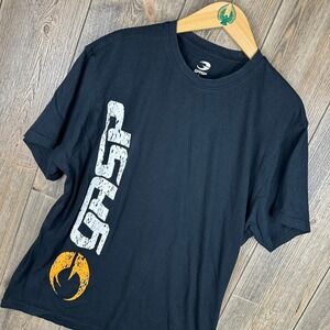 GASP Black Graphic T-Shirt Mens Large Bodybuilding Gym Workout Training Fitness